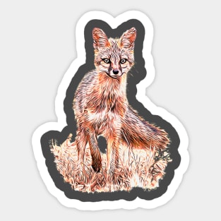 Gray Fox Sticker